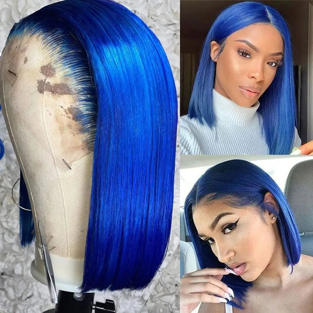 Short Royal Blue Hair Wig