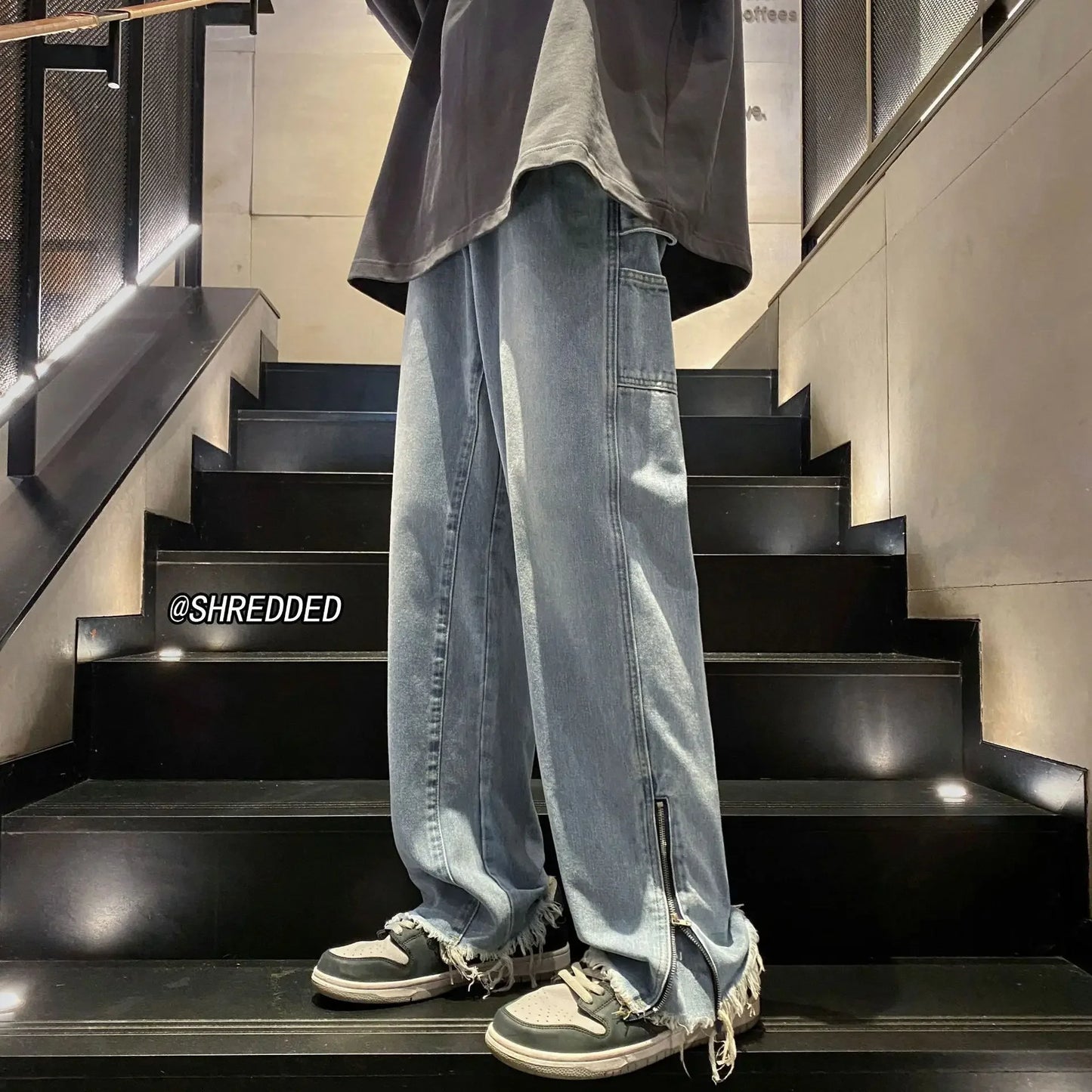 Straight-leg Denim Jeans