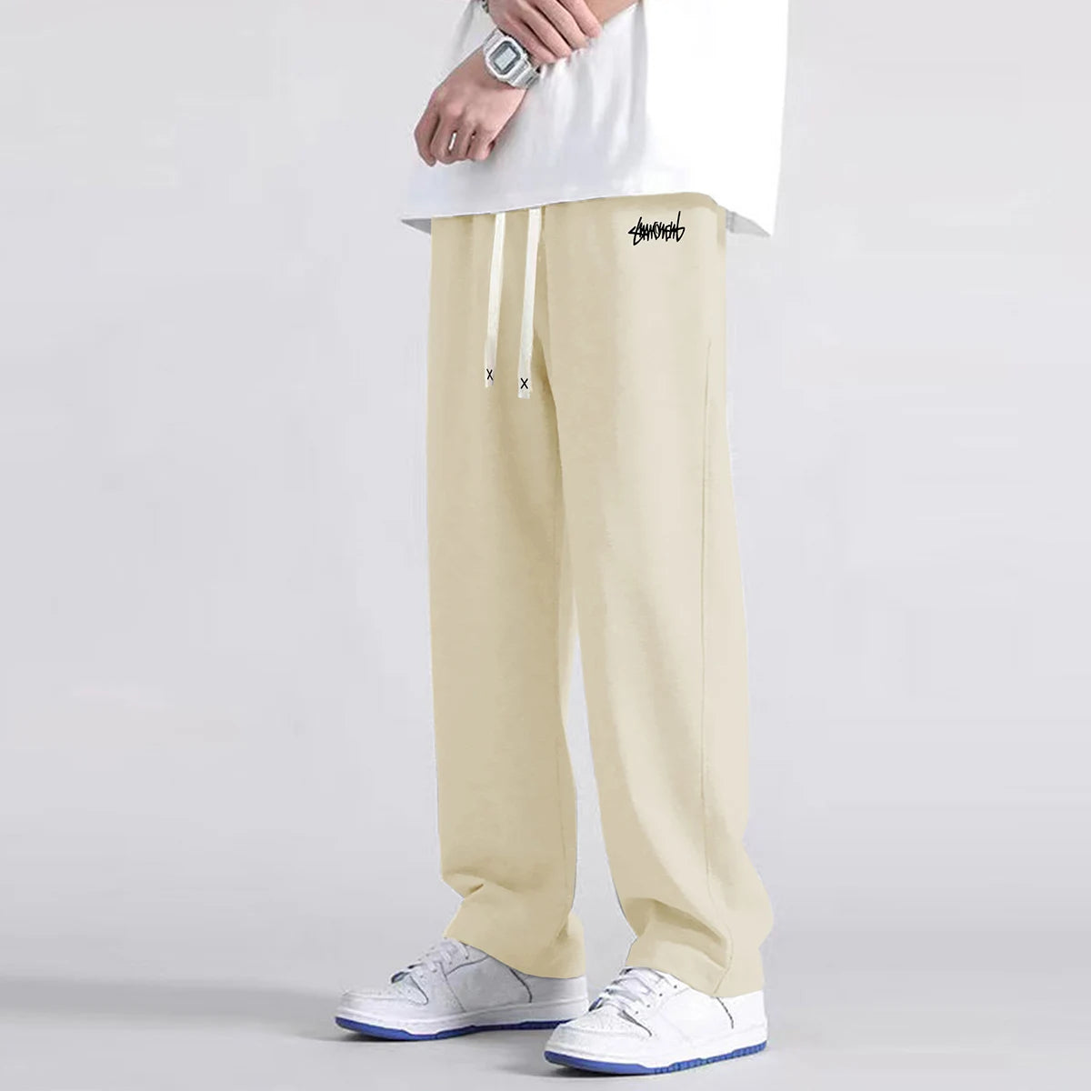Straight leg jogging pants,
