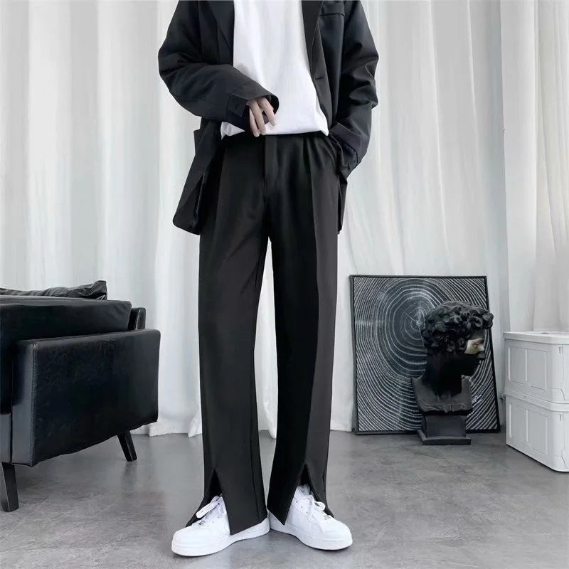 Black Suit Pants Men Fashion