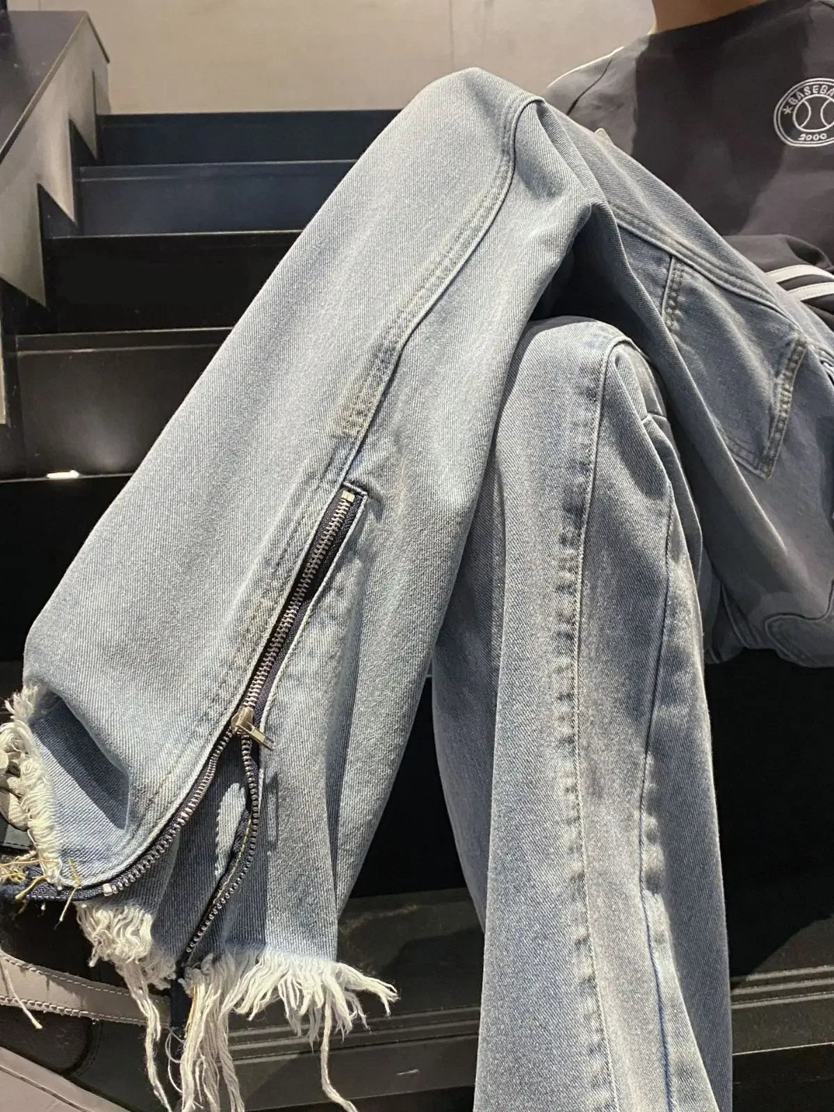Straight-leg Denim Jeans