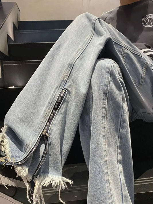 Straight-leg Denim Jeans