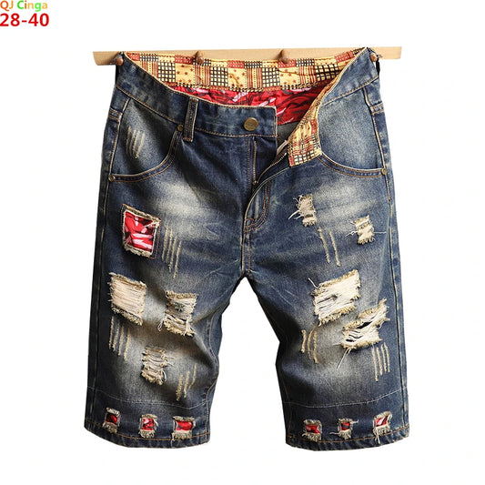 Mens Ripped Short Jean