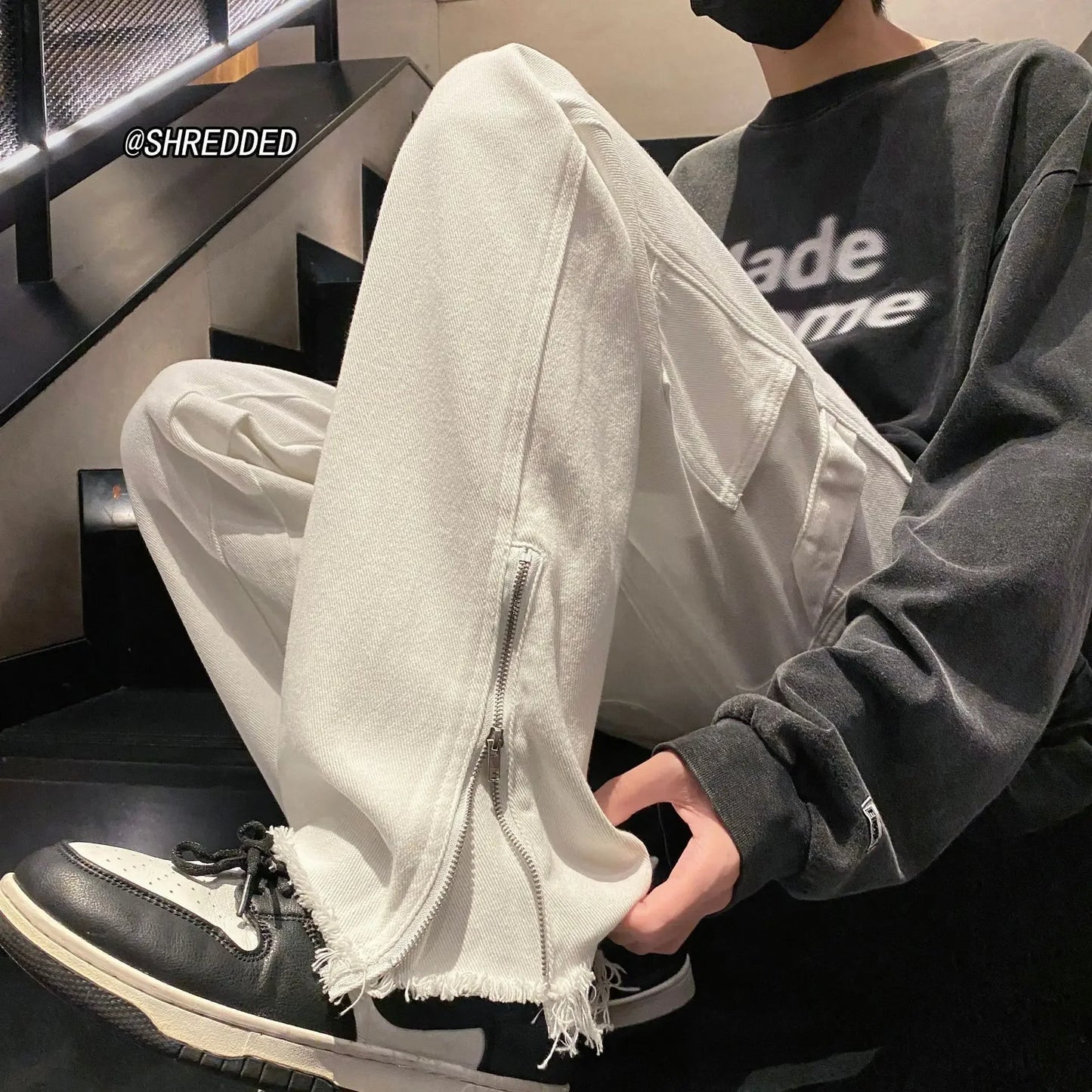 Straight-leg Denim Jeans