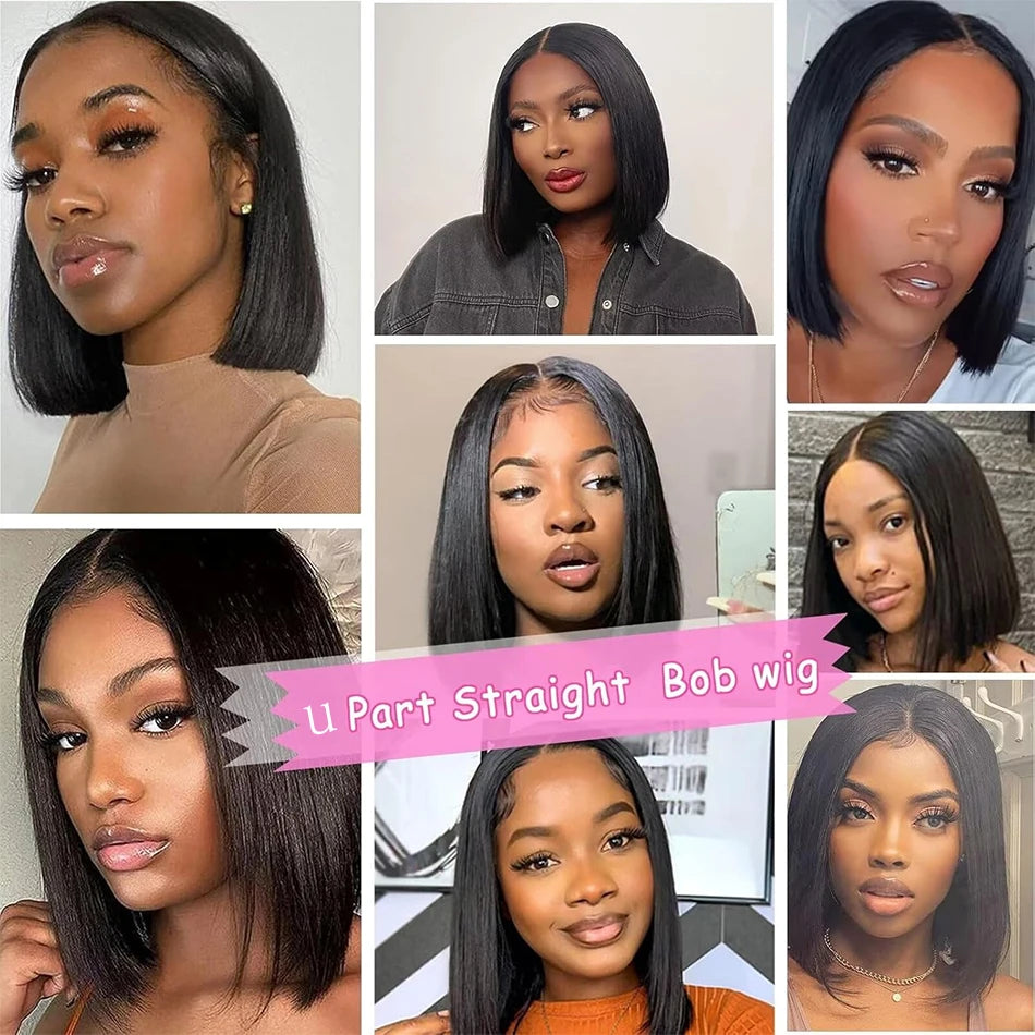 Short Cut Straight Hair Bob Glueless
