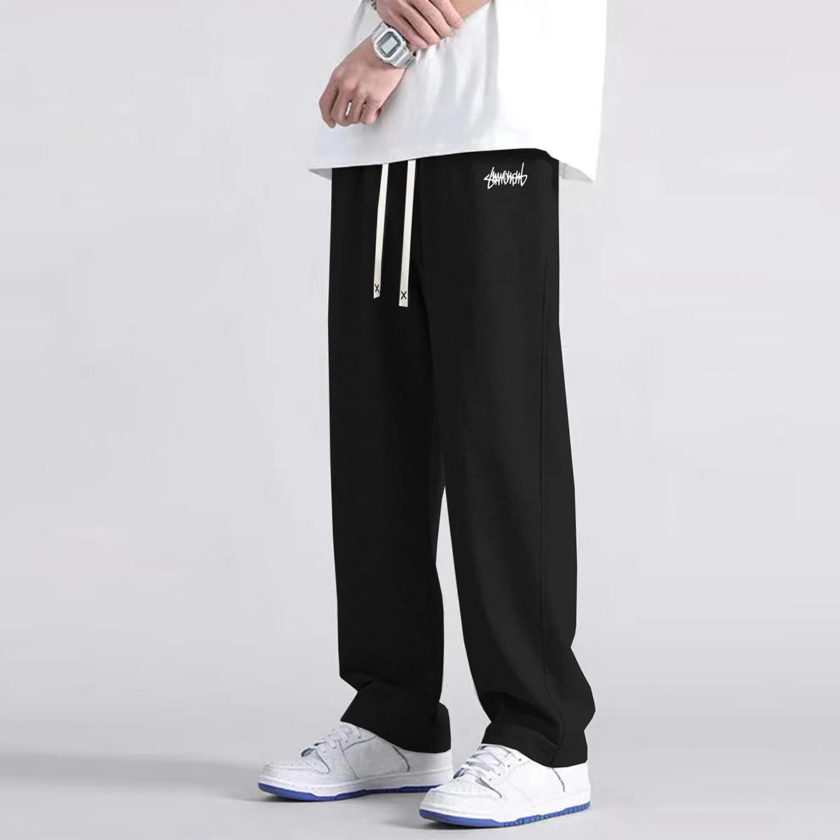 Straight leg jogging pants,