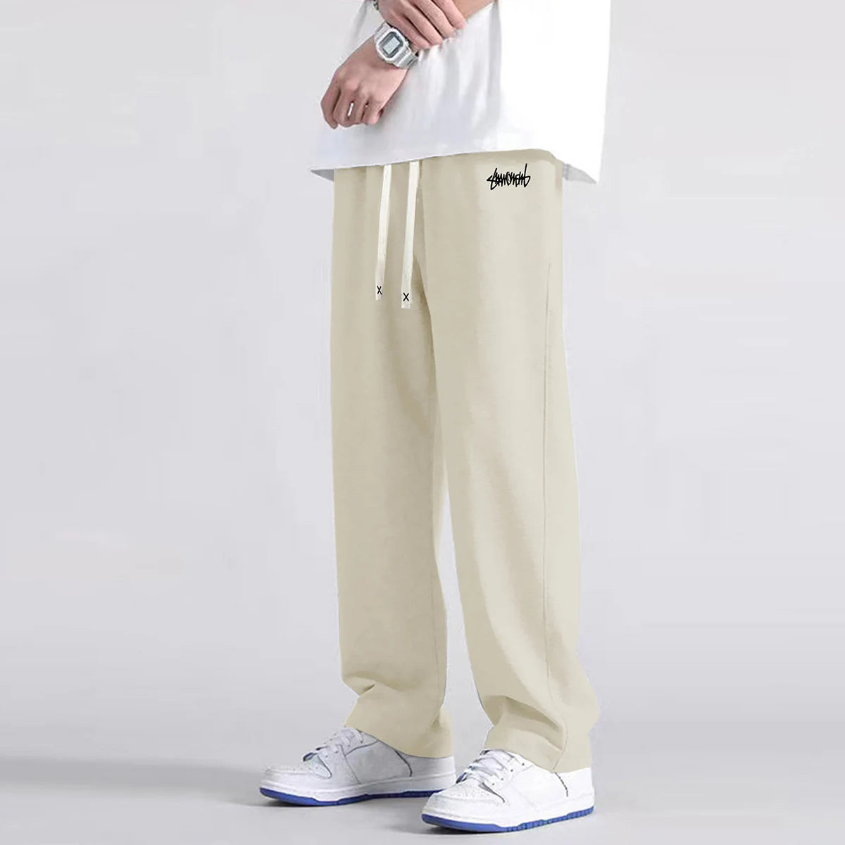 Straight leg jogging pants,