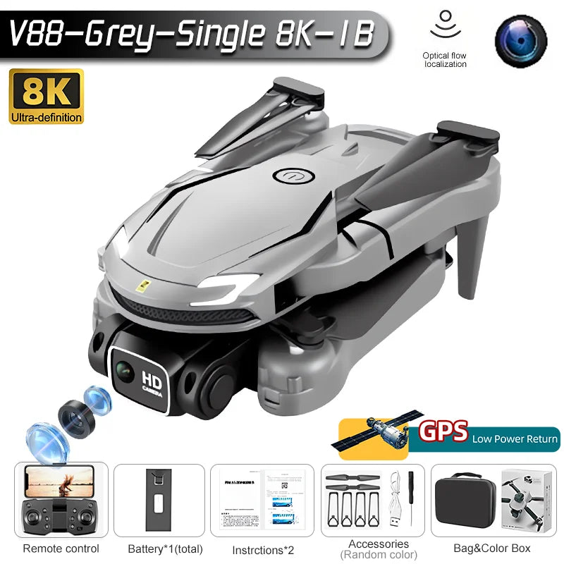 V88 Mini Drone 4K HD Dual Camera