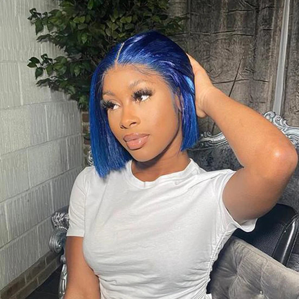 Short Royal Blue Hair Wig