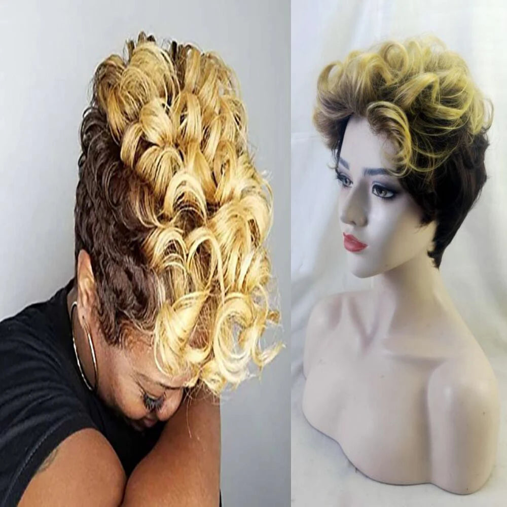 Short Curly African American  Wig