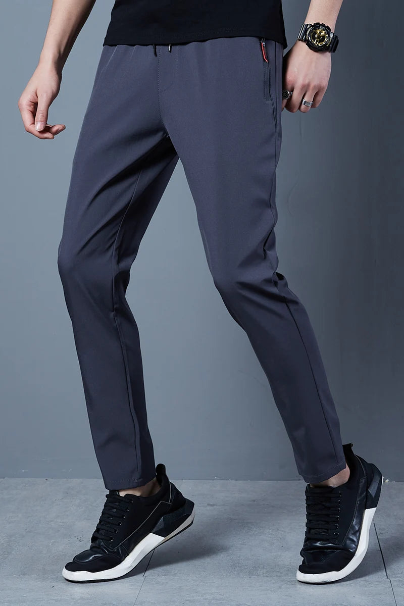 Summer Mens Ice Silk Pants