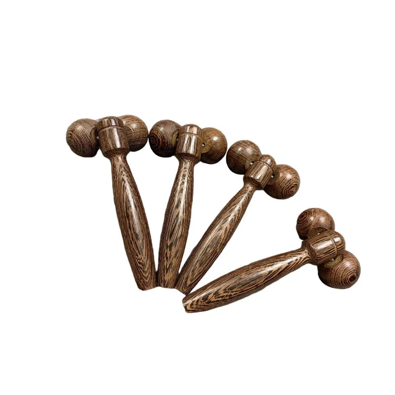 Wood Double-Ball Roller Massager