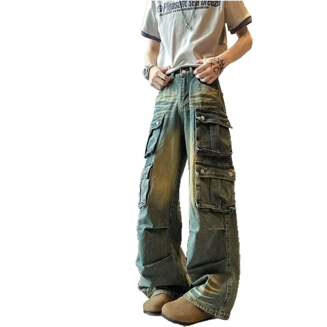 Wide Leg jeans Multi Pocket