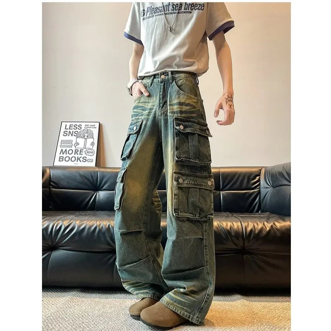 Wide Leg jeans Multi Pocket