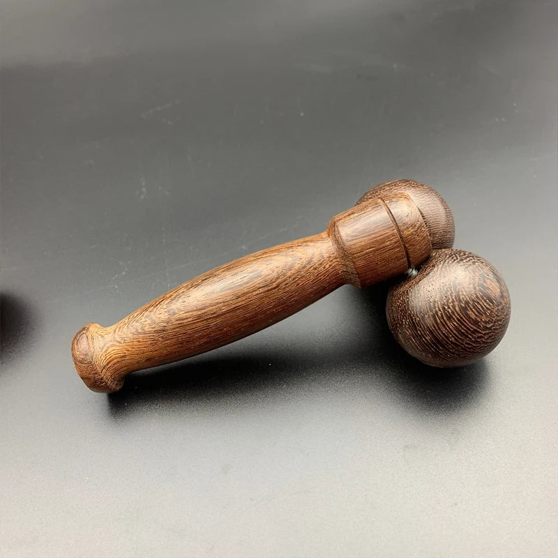 Wood Double-Ball Roller Massager