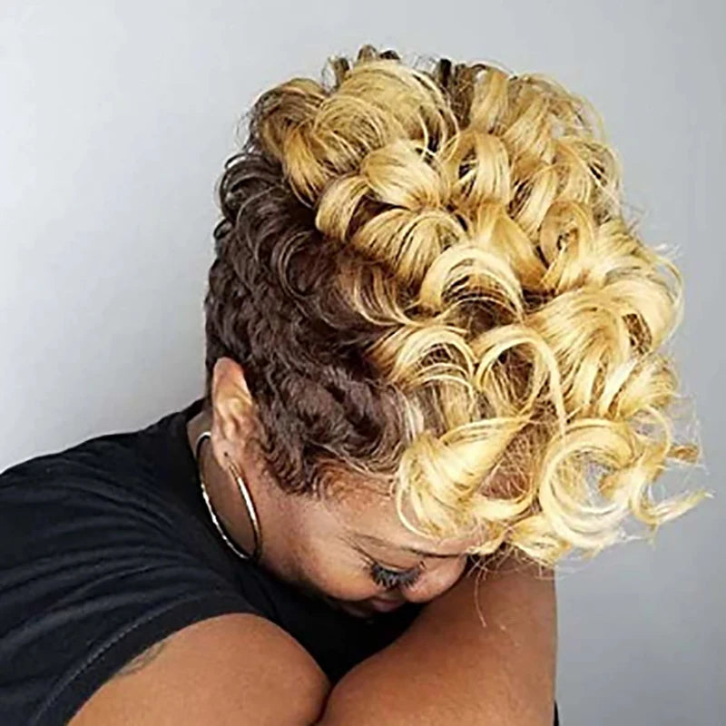 Short Curly African American  Wig