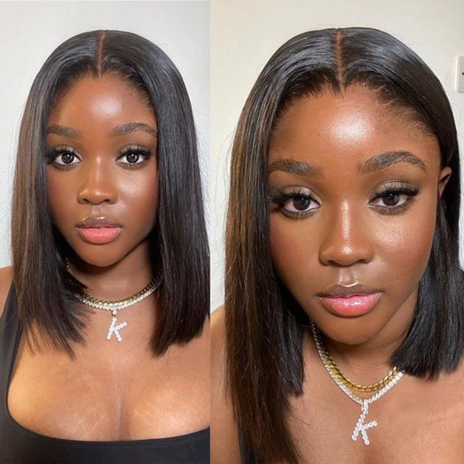 Short Cut Straight Hair Bob Glueless