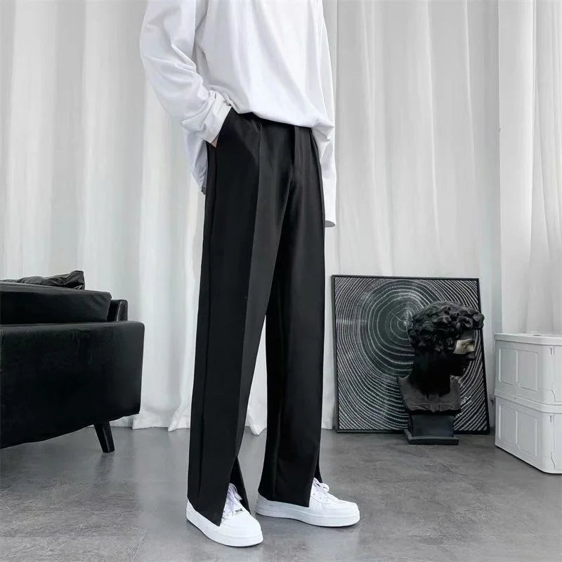 Black Suit Pants Men Fashion