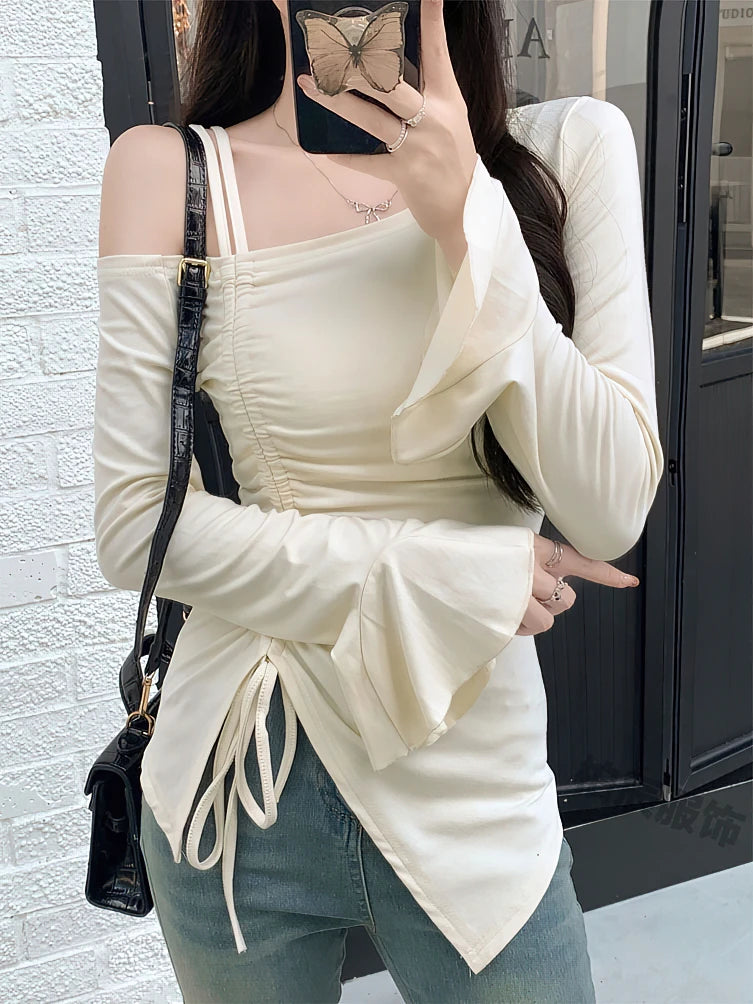 White Off Shoulder Top Women