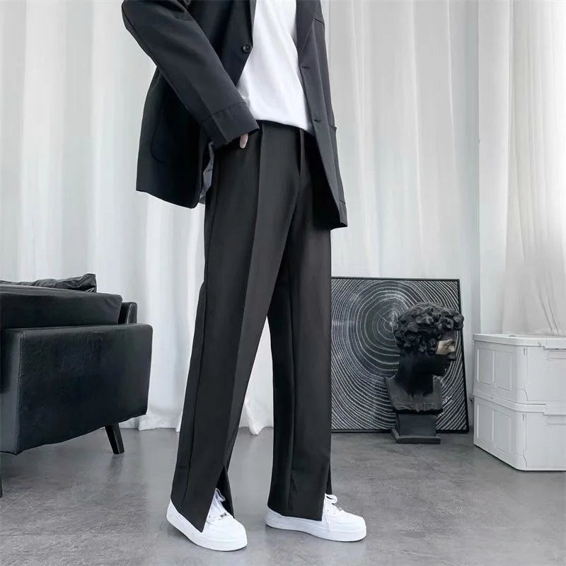 Black Suit Pants Men Fashion