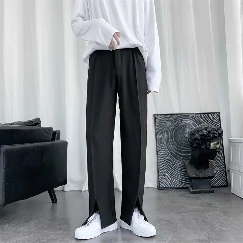 Black Suit Pants Men Fashion