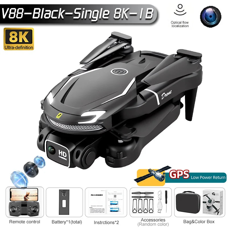 V88 Mini Drone 4K HD Dual Camera