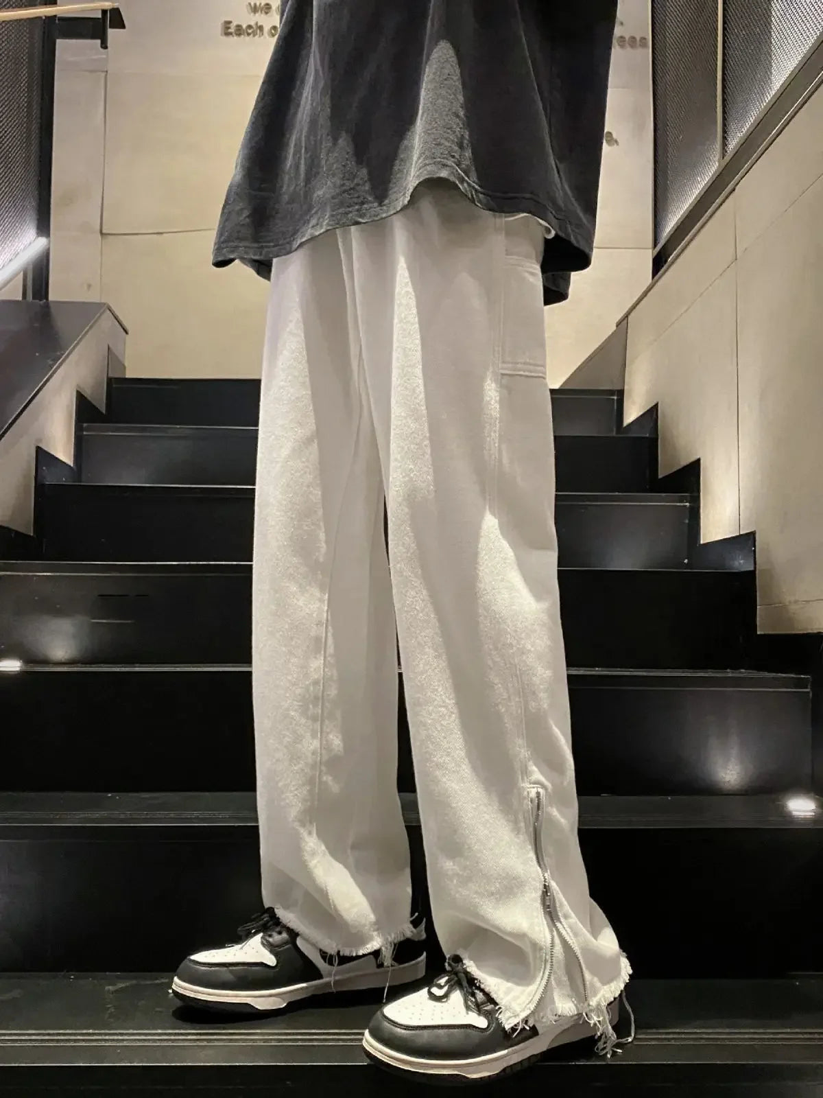 Straight-leg Denim Jeans