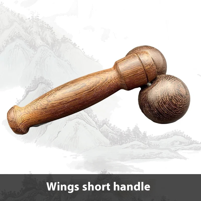 Wood Double-Ball Roller Massager