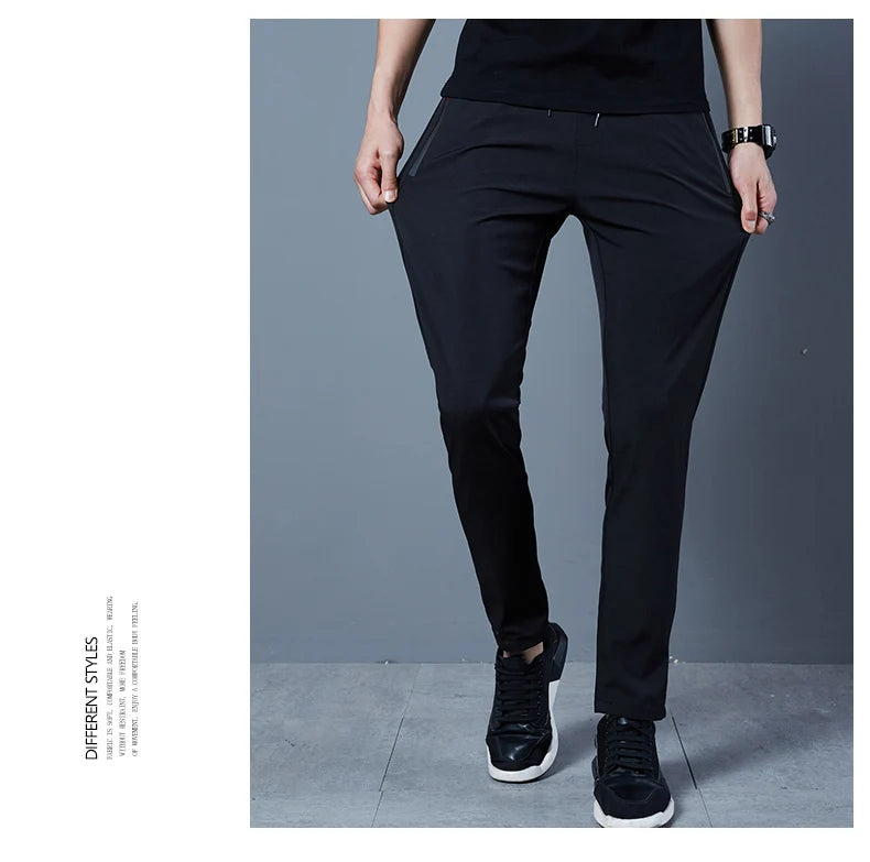 Summer Mens Ice Silk Pants
