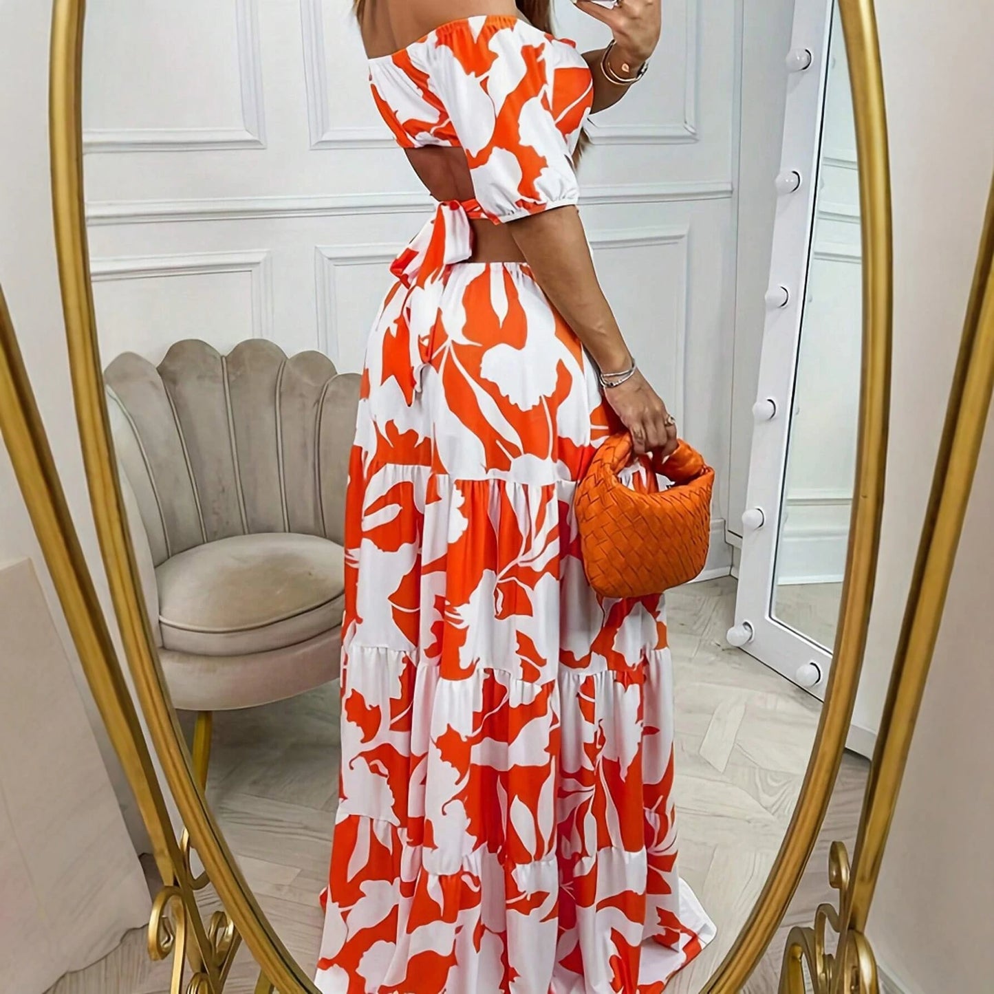 Off Shoulder Midi Casual Dresses for Women