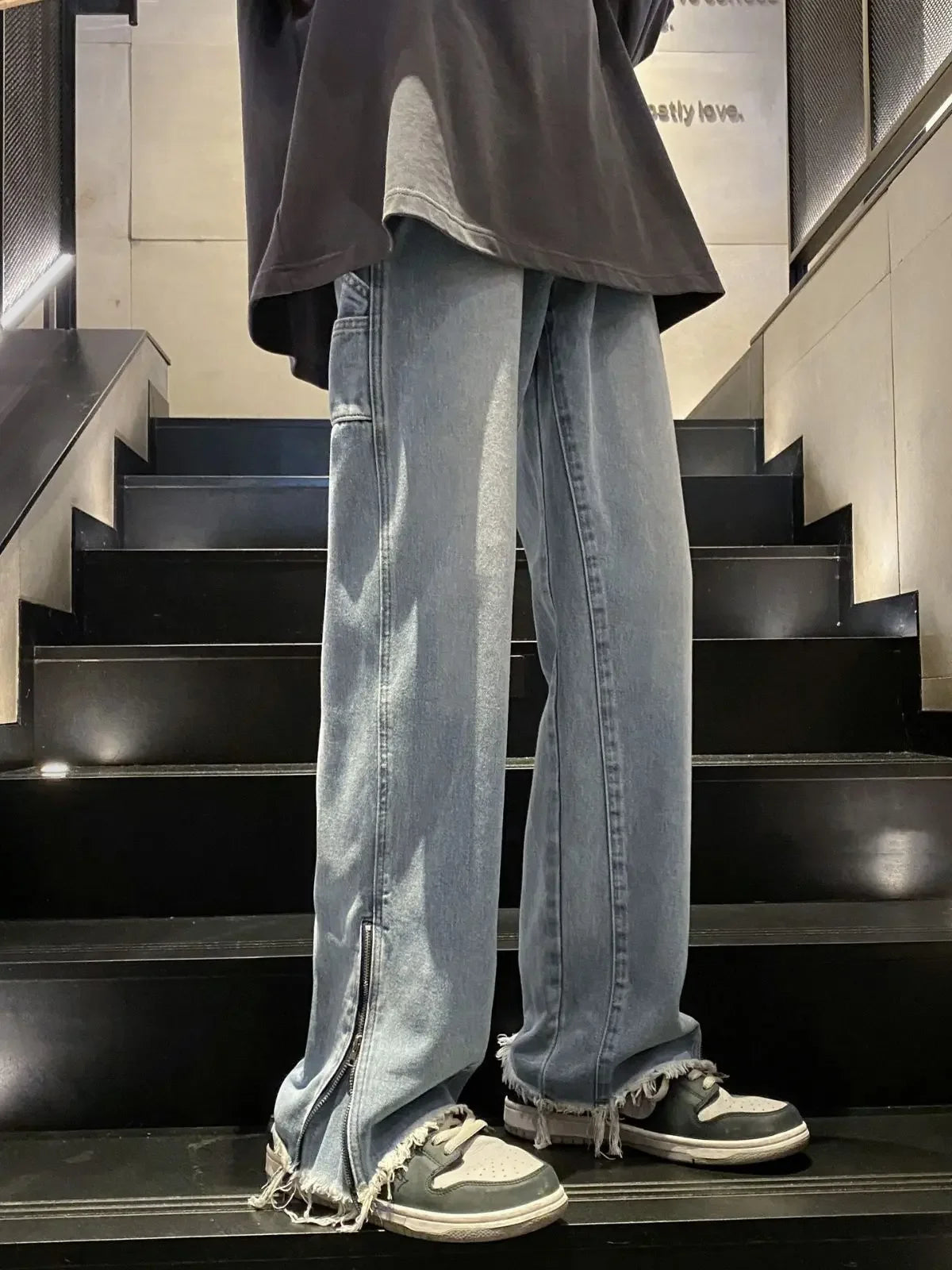 Straight-leg Denim Jeans