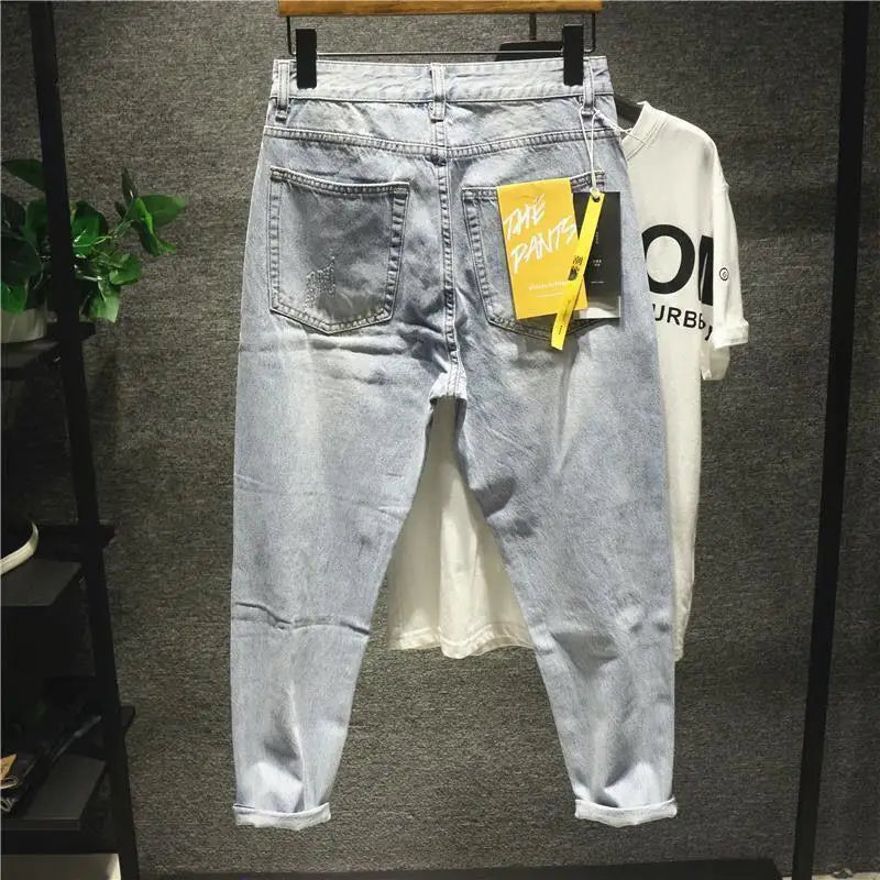 Jeans Loose-fit with Ripped Patches