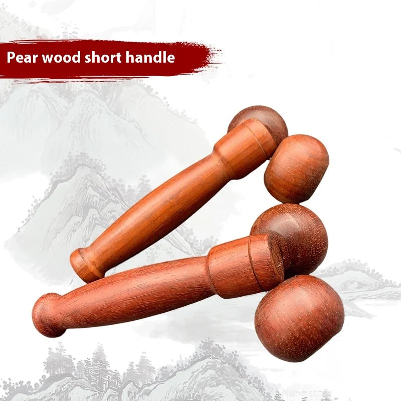 Wood Double-Ball Roller Massager