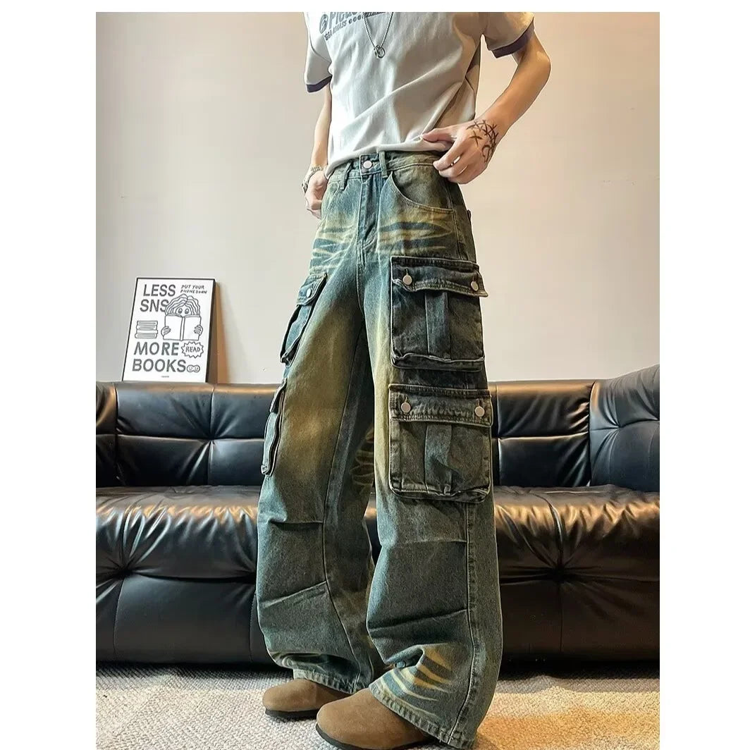 Wide Leg jeans Multi Pocket