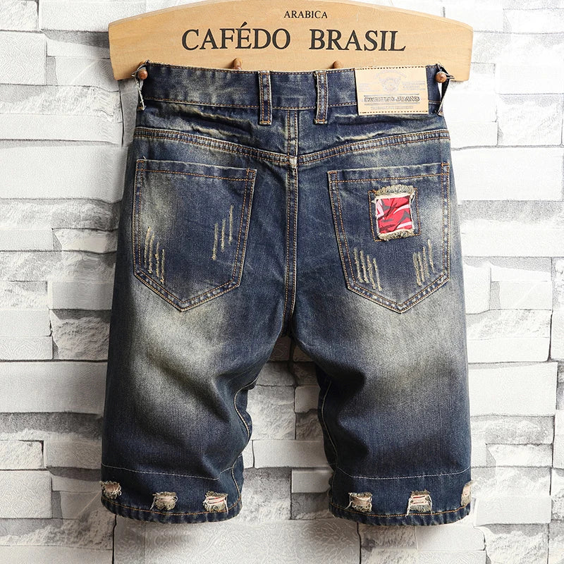 Mens Ripped Short Jean